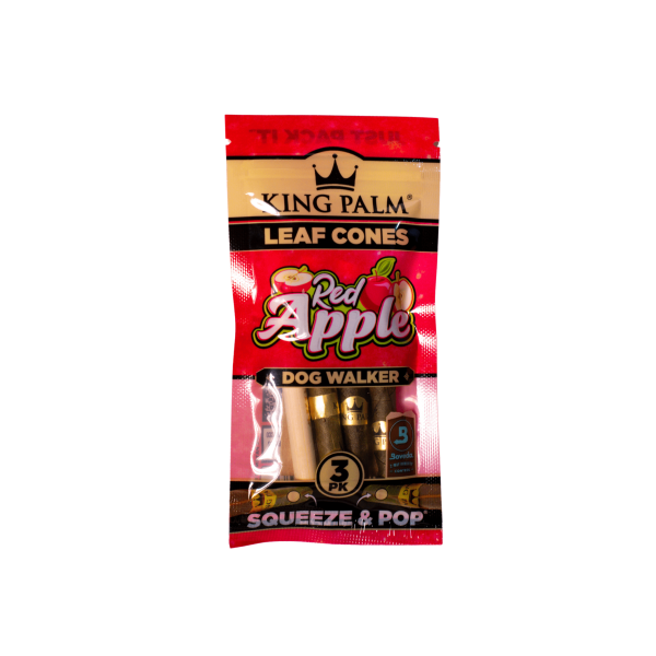KING PALM CONES 70MM RED APPLE X3 PACK