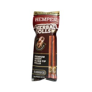 Hemper Herbal Rolls Sweet + Glass Tips King Size Pack x2