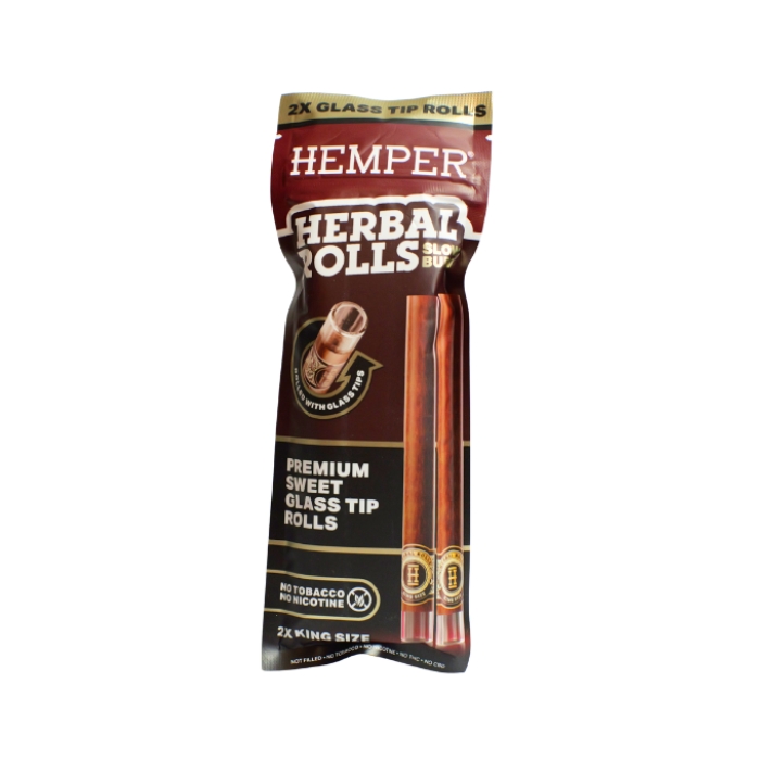 Hemper Herbal Rolls Sweet + Glass Tips King Size Pack x2